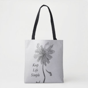 Simple Daisy Tote Bag