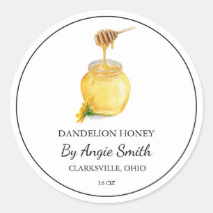 Simple Dandelion Infused Honey Label