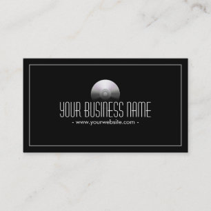 Simple Dark Audio/Music Recording Business Card