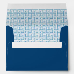 Simple Dark Blue Grecian Elegance Envelope