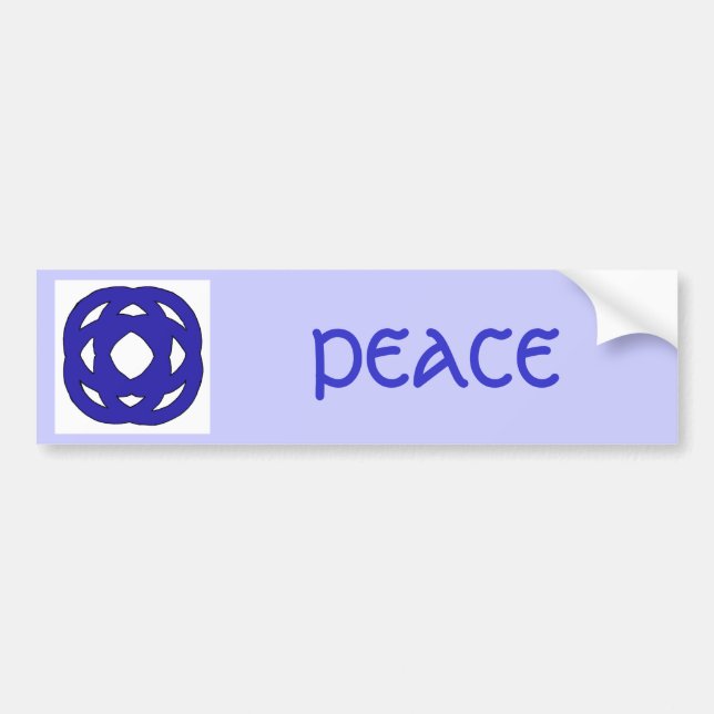 Simple Dark Blue Knot Bumper Sticker (Front)