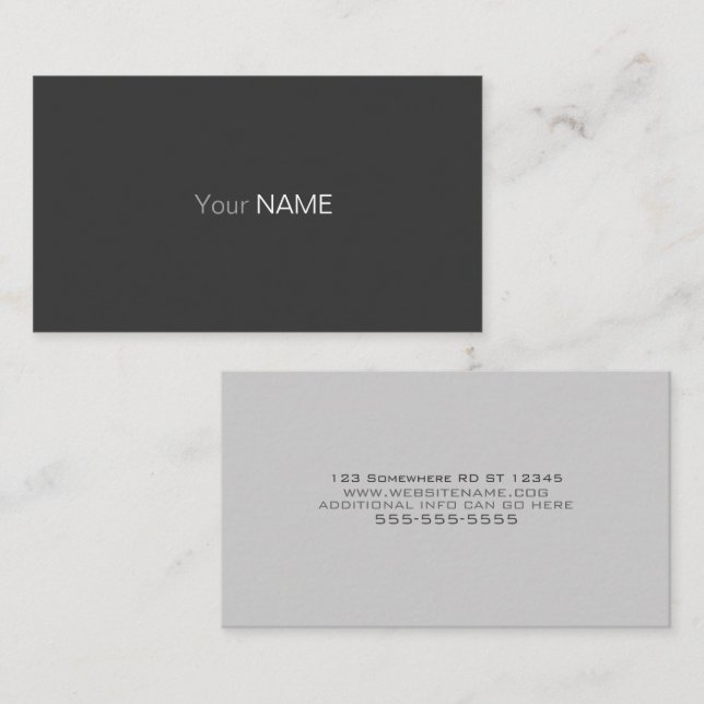 Simple Dark Business Card (Front/Back)