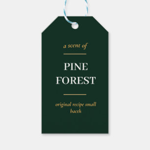 SIMPLE DARK GREEN MINIMAL MODERN  GIFT TAGS