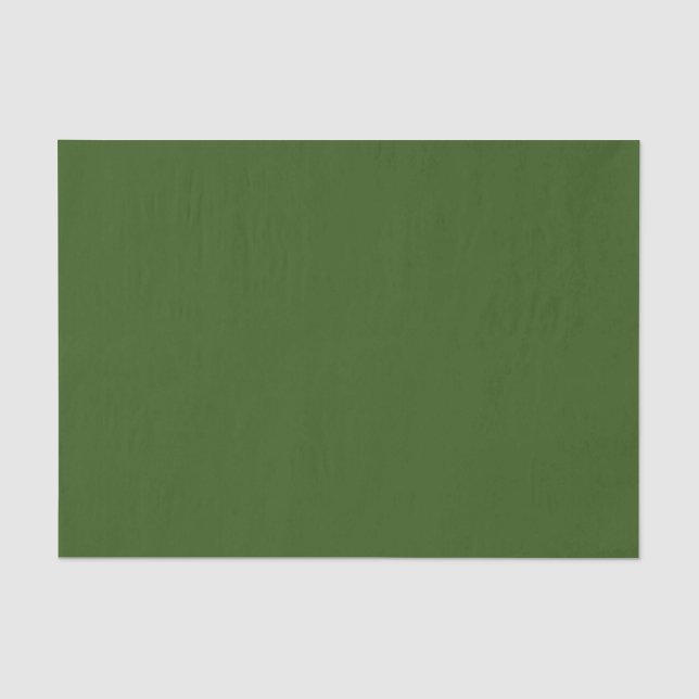 Simple Dark Green Solid Colour Tissue Paper (Front)