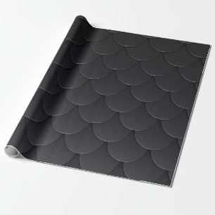 Simple Dark Grey Scales Wrapping Paper