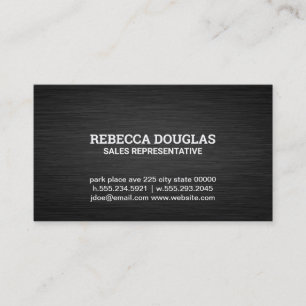 Simple Dark Metallic Texture Business Card