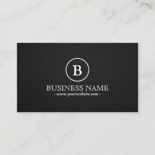 Simple Dark Monogram Web Design Business Card