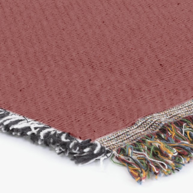 Simple Dark Red Authority® Cotton Throw Blanket (Corner)