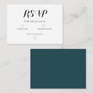 Simple Dark Teal Card