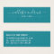 Simple Dark Teal White Script Earring Display Card