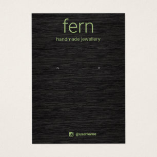 Simple Dark Wood Earring Jewelry Display Card