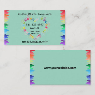 Simple Daycare Business Cards