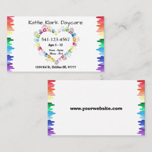 Simple Daycare Business Cards