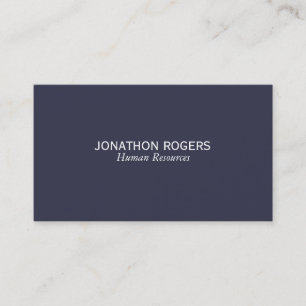 Simple (deep blue) business card