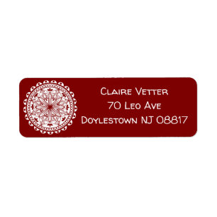 Simple Deep Red Mandala