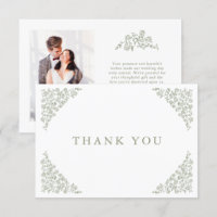 Simple Delicate Floral Timeless Sage Green Wedding