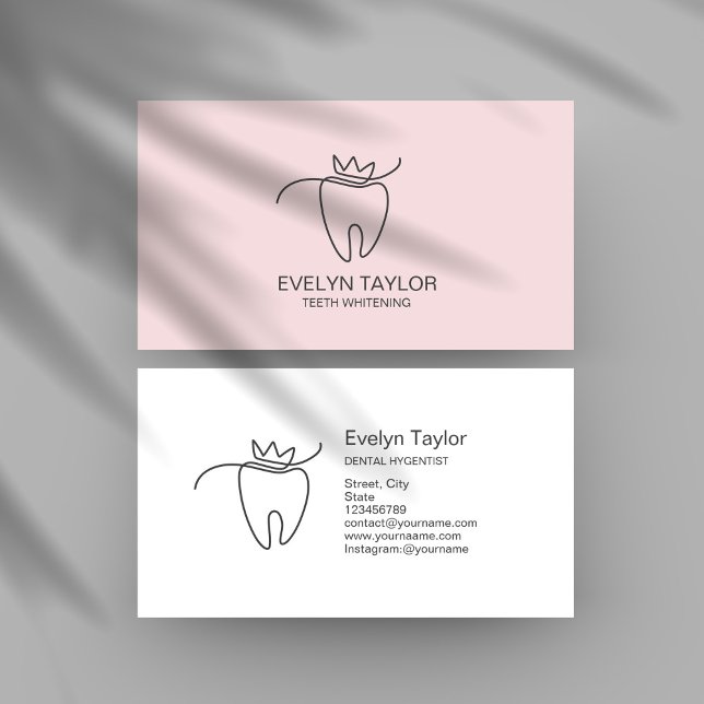 Simple Dentist Dental Clinic teeth Whitening Busin Business Card (Creator Uploaded)