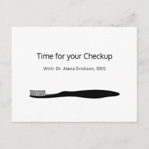 Simple Dentist Toothbrush Appointment Reminder Postcard