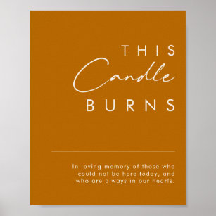 Simple Desert   Burnt Orange This Candle Burns Poster