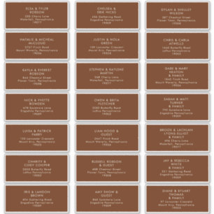 Simple Desert   Dark Cinnamon Address Labels