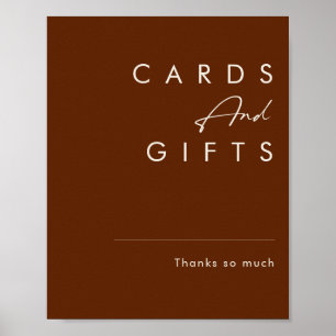 Simple Desert Dark Cinnamon Cards and Gifts Sign