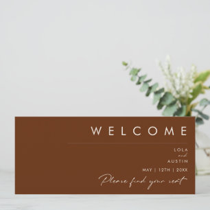 Simple Desert   Dark Cinnamon Seating Chart Header