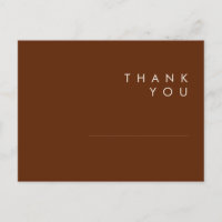 Simple Desert | Dark Cinnamon Wedding Thank You