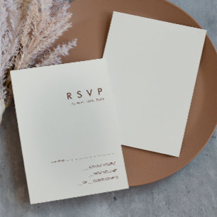 Simple Desert Natural White RSVP Card