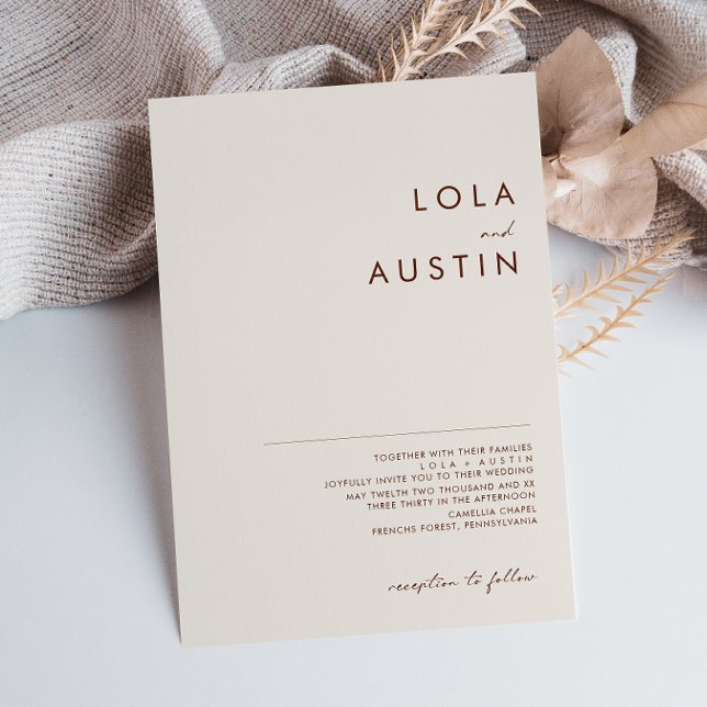 Simple Desert | Natural White Wedding Invitation (Creator Uploaded)