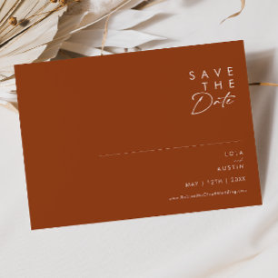 Simple Desert   Terracotta Horizontal Save The Date