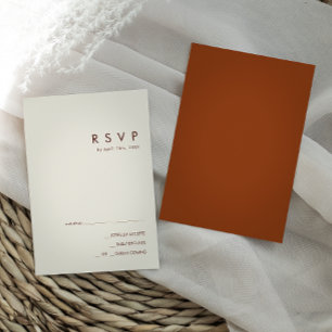 Simple Desert Terracotta RSVP Card