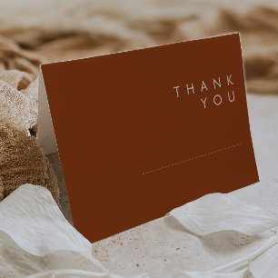 Simple Desert Terracotta Thank You Card