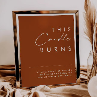 Simple Desert | Terracotta This Candle Burns Sign