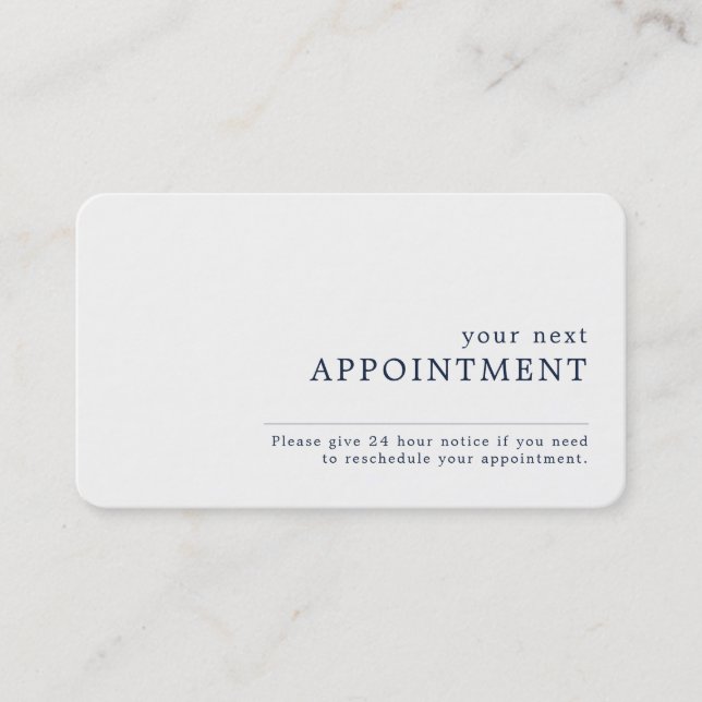 Simple Design Appointment Card (Front)