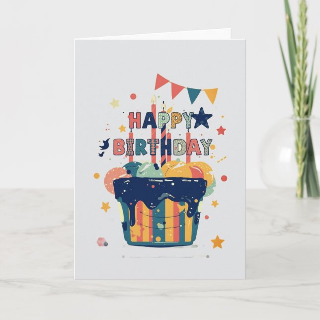 simple design birthday card (Front)
