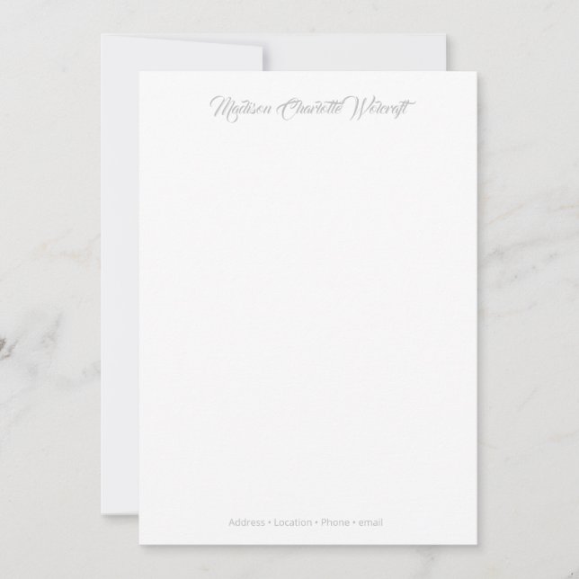 Simple Design Customised Flat Thank You Card (Front)