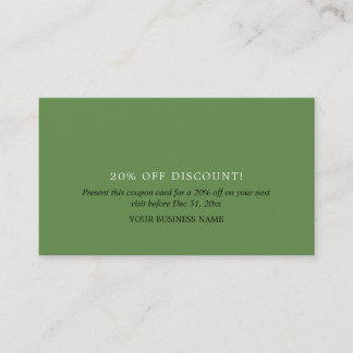 Simple Design, Discount Voucher Card