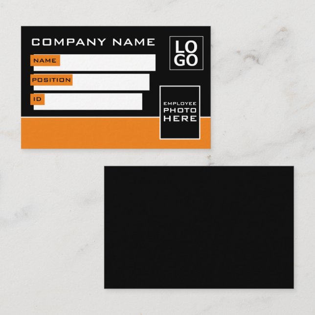 Simple Design, Photo ID Cards (Front/Back)