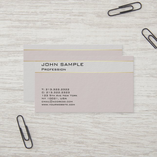 Simple Design Professional Elegant Harmonic Business Card (Front/Back In Situ)