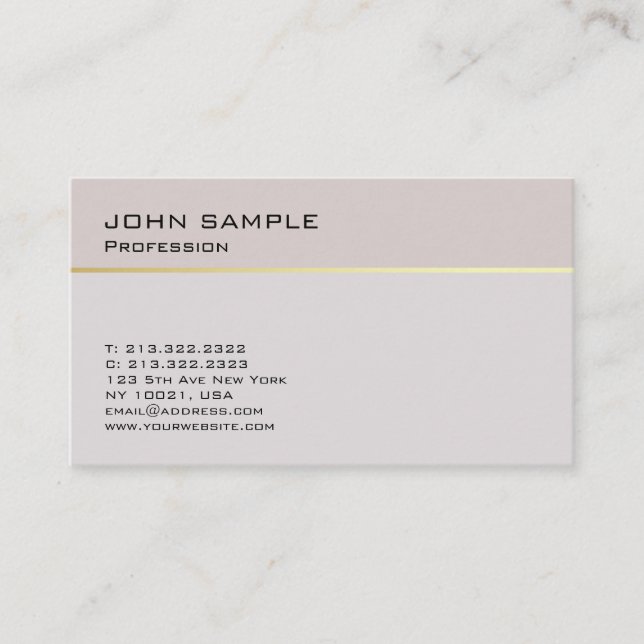 Simple Design Professional Elegant Real Estate Business Card (Front)