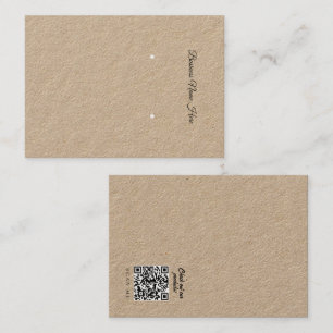 Simple Design Store Kraft Earring Display Card