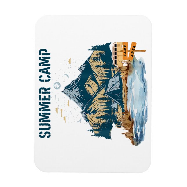 Simple Design Summer Camp Magnet (Vertical)