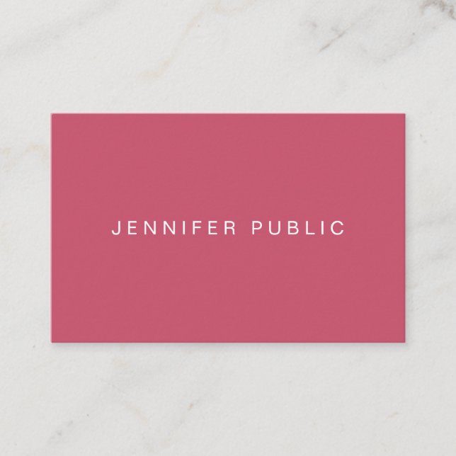 Simple Design Trend Colours Template Professional Business Card (Front)