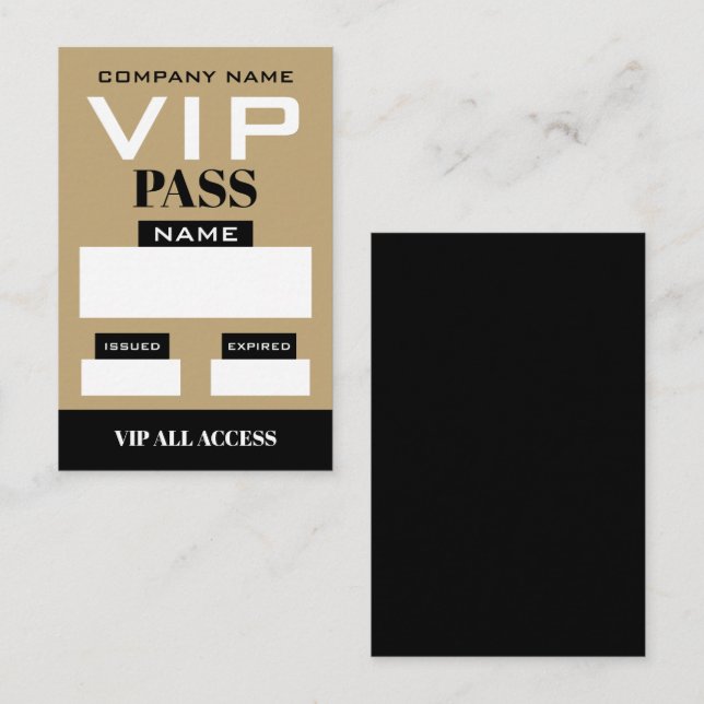 Simple Design, VIP Cards (Front/Back)