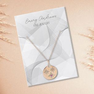 Simple Designer Jewellery Necklace Holder Display Business Card