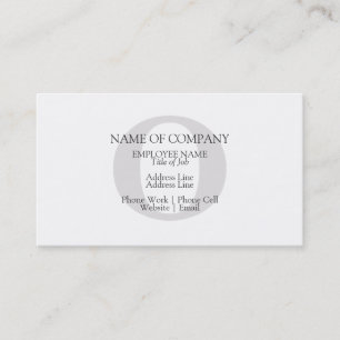 Simple Designer Monogram Stylish Personalised Business Card