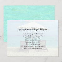Simple Destination Wedding Beach Chairs Invitation