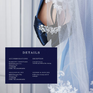 Simple Details Navy Wedding Enclosure Card