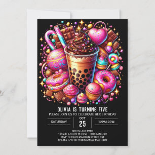 Simple Digital Candyland Digital Birthday Invitation