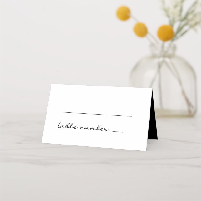 Simple dinner place card (Front)